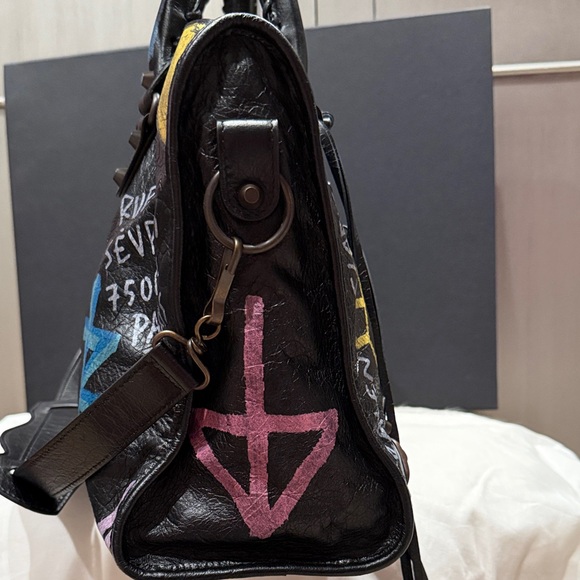 Balenciaga Black Graffiti Classic City Bag - Limited Edition- RARE - Picture 11 of 16
